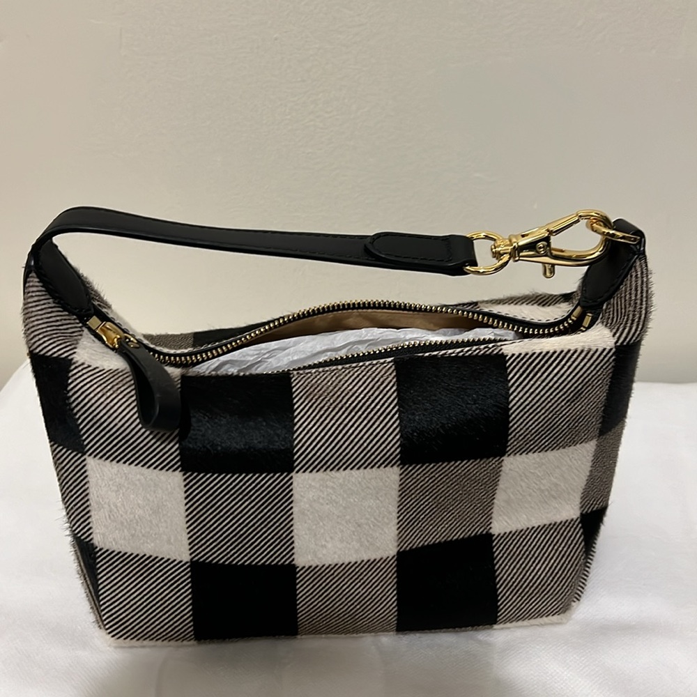 Lauren Ralph Lauren Print Calf Hair Medium Kassie Shoulder Bag - Picture 7 of 12